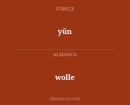 wolle - yün
