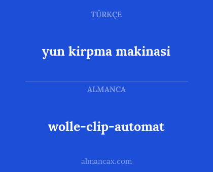 wolle-clip-automat - yun kirpma makinasi