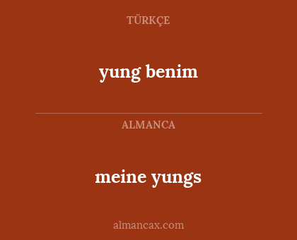 yung benim - meine yungs