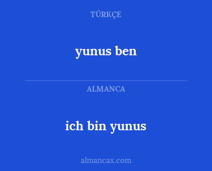 yunus ben - ich bin yunus