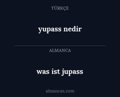 was ist jupass - yupass nedir