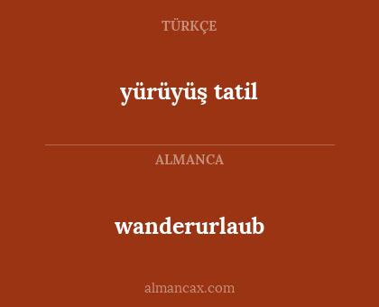 wanderurlaub - yürüyüş tatil