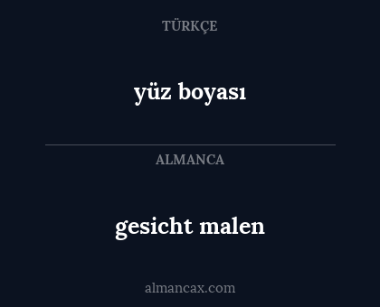 gesicht malen - yüz boyası