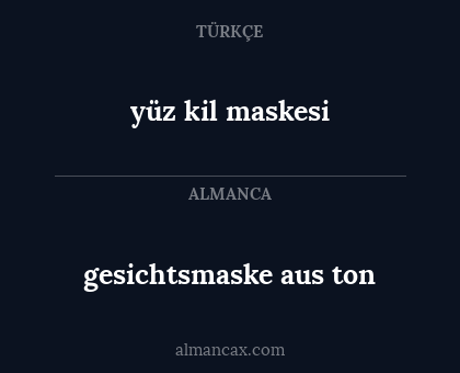 gesichtsmaske aus ton - yüz kil maskesi