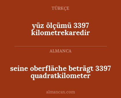 seine oberfläche beträgt 3397 quadratkilometer - yüz ölçümü 3397 kilometrekaredir