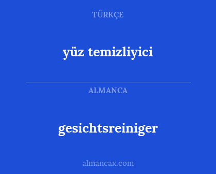 gesichtsreiniger - yüz temizliyici