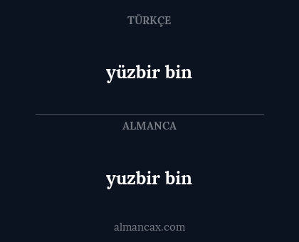 yüzbir bin - yuzbir bin