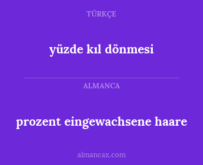prozent eingewachsene haare - yüzde kıl dönmesi