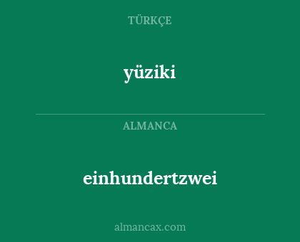 yüziki - einhundertzwei