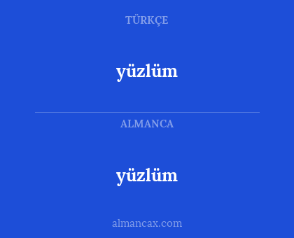 yüzlüm - yüzlüm