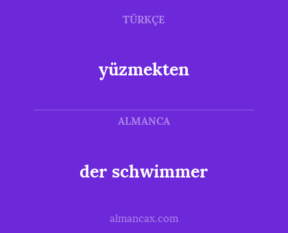 yüzmekten - der schwimmer