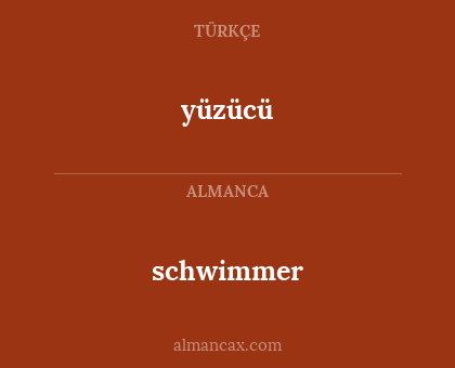 yüzücü - schwimmer