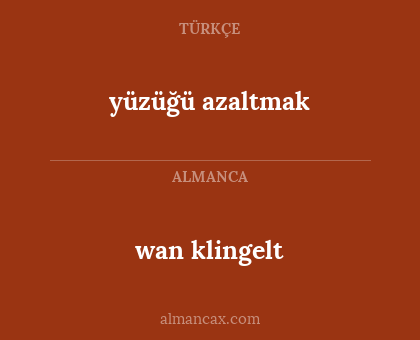 wan klingelt - yüzüğü azaltmak