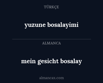 mein gesicht bosalay - yuzune bosalayimi