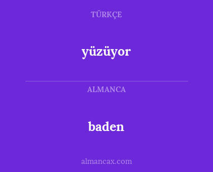yüzüyor - baden