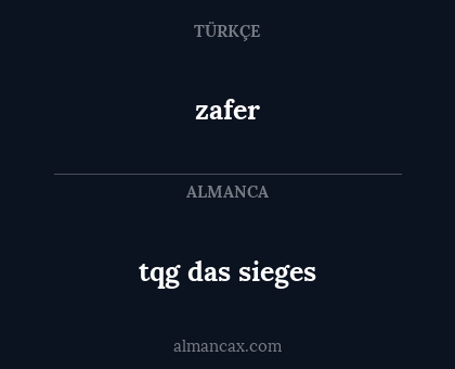 tqg das sieges - zafer