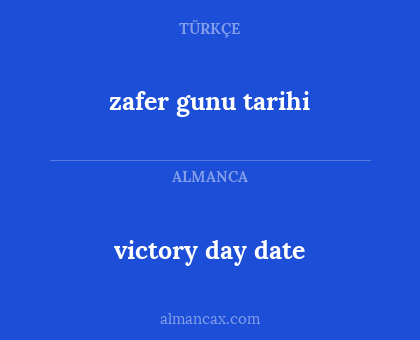 victory day date - zafer gunu tarihi