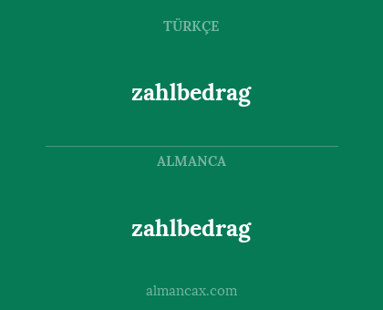 zahlbedrag - zahlbedrag