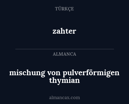zahter - mischung von pulverförmigen thymian