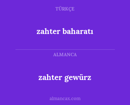 zahter baharatı - zahter gewürz