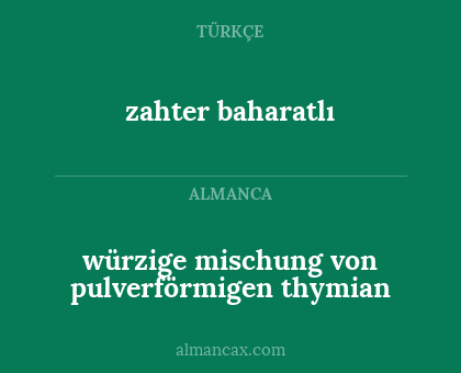 würzige mischung von pulverförmigen thymian - zahter baharatlı