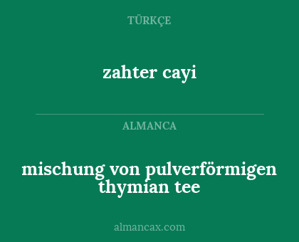 mischung von pulverförmigen thymian tee - zahter cayi