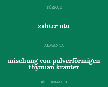 zahter otu - mischung von pulverförmigen thymian kräuter