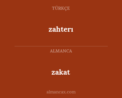 zakat - zahterı
