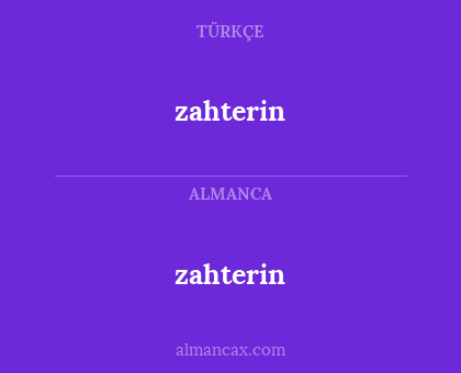 zahterin - zahterin