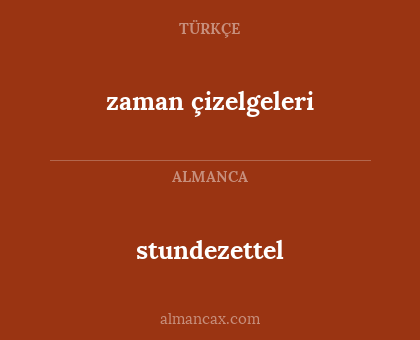 stundezettel - zaman çizelgeleri