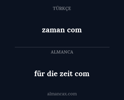 zaman com - für die zeit com