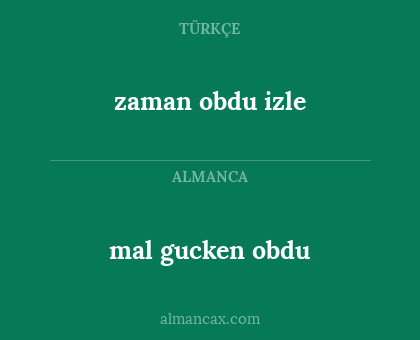 mal gucken obdu - zaman obdu izle