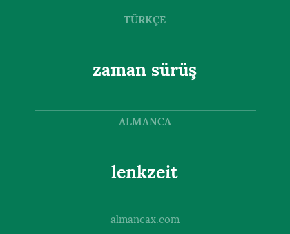 lenkzeit - zaman sürüş