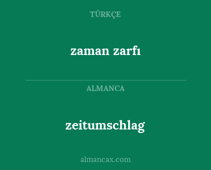 zeitumschlag - zaman zarfı