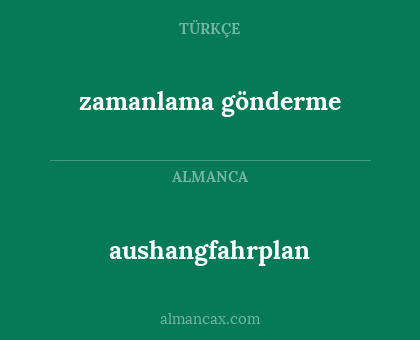 zamanlama gönderme - aushangfahrplan