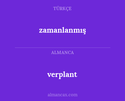 zamanlanmış - verplant