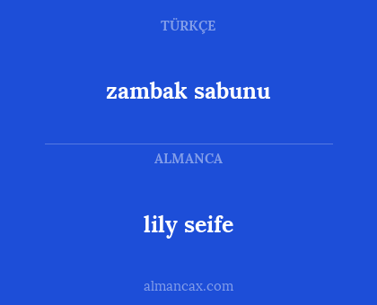 lily seife - zambak sabunu