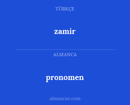 zamir - pronomen