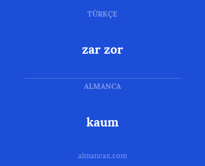kaum - zar zor