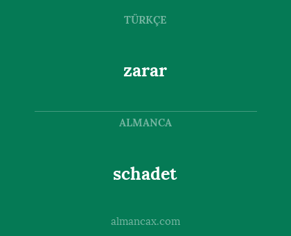 zarar - schadet