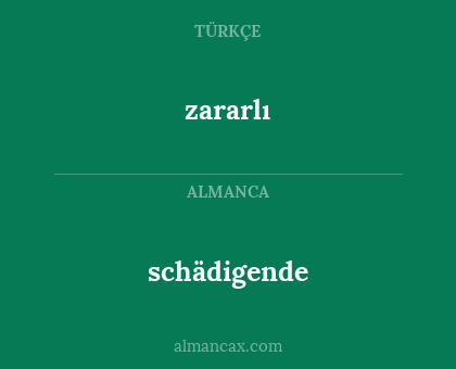 zararlı - schädigende