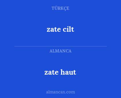 zate haut - zate cilt