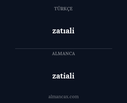 zatiali - zatıali