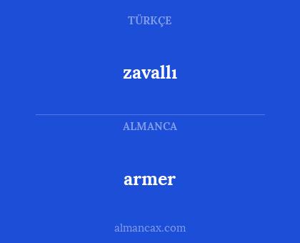 zavallı - armer