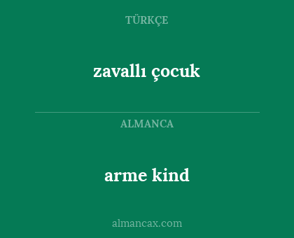 arme kind - zavallı çocuk
