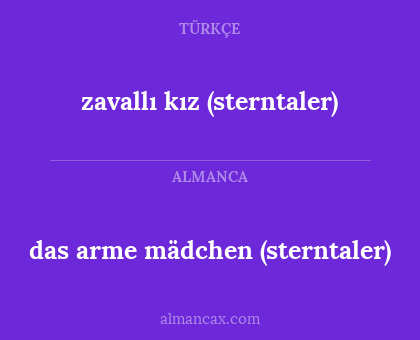 das arme mädchen (sterntaler) - zavallı kız (sterntaler)