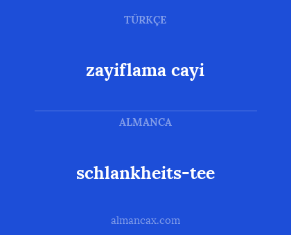 zayiflama cayi - schlankheits-tee