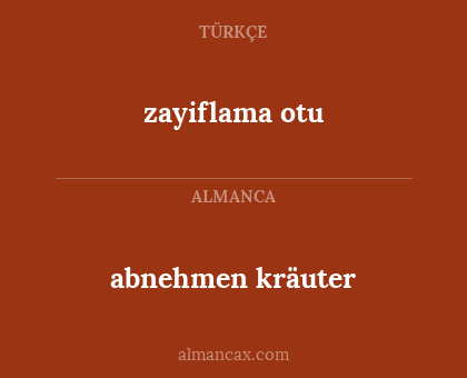 abnehmen kräuter - zayiflama otu