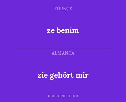 ze benim - zie gehört mir