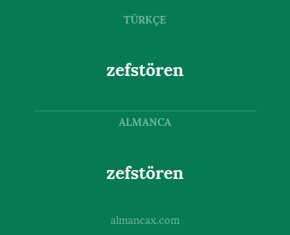 zefstören - zefstören